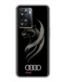 Чохол для OPPO A77 з картинкою «Графіка — пантера та Audi»