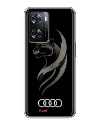 Чохол для OPPO A77 з картинкою «Графіка — пантера та Audi»