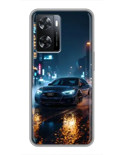 Чохол для OPPO A77 з картинкою «Нічне місто та Audi»