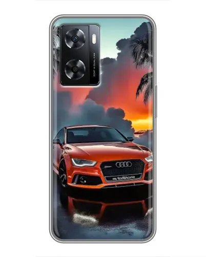 Чохол для OPPO A77 з картинкою «Audi — захід сонця»