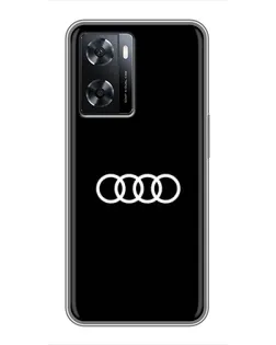 Чохол для OPPO A77 з картинкою «Audi White Logo»