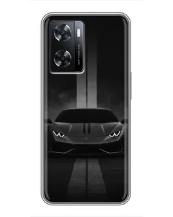 Чохол для OPPO A77 з картинкою «Lamborghini симетрія доріг»