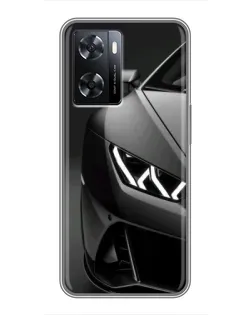 Чохол для OPPO A77 з картинкою «Lamborghini фари деталізація»