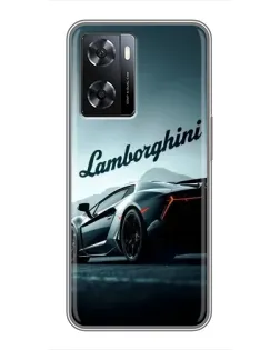 Чохол для OPPO A77 з картинкою «Класичний Lamborghini надпис»