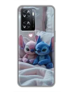 Чохол для OPPO A77 з картинкою «Плюшеві Стіч Ангел»