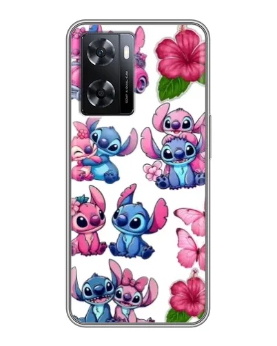 Чохол для OPPO A77 з картинкою «Стікери Stitch та Angel»