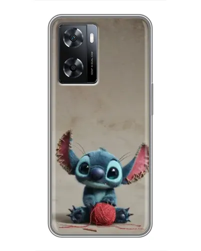 Чохол для OPPO A77 з картинкою «Стіч на чоричневому фоні»