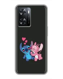 Чохол для OPPO A77 з картинкою «Анжел цілує Стіча»
