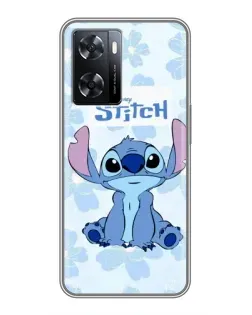 Чохол для OPPO A77 з картинкою «Stitch серед квітів»