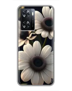 Чохол для OPPO A77 з картинкою «Білі маргаритки макро»