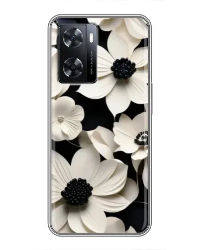 Чохол для OPPO A77 з картинкою «Об'ємні білі квіти»
