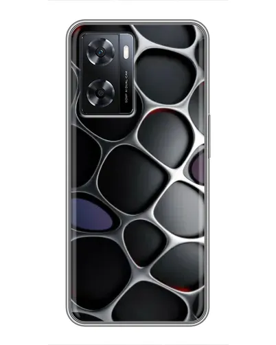 Чохол для OPPO A77 з картинкою «Об'ємна темна решітка»