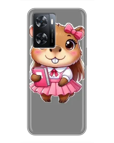 Чохол для OPPO A77 з картинкою «Дівчинка капібара»