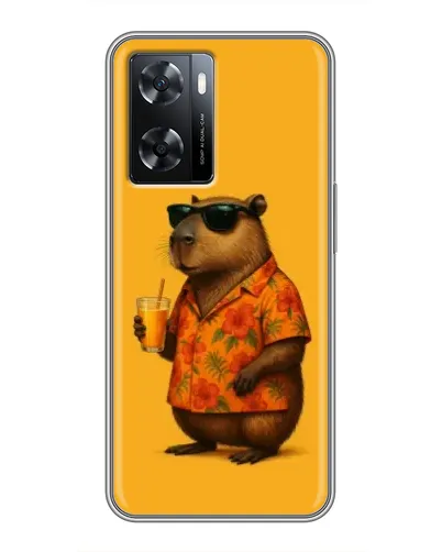 Чохол для OPPO A77 з картинкою «Капібара на відпочинку»