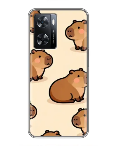 Чохол для OPPO A77 з картинкою «Паттерн милих капібар»