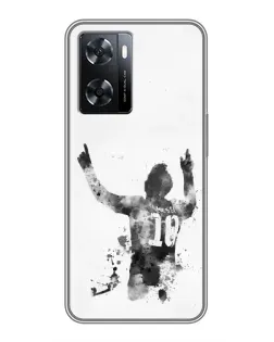 Чохол для OPPO A77 з картинкою «Чорно-білий силует Мессі» Чохол для OPPO A77 з картинкою «Чорно-білий силует Мессі»
