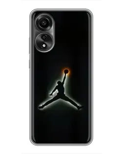 Чехол для OPPO A78 (4G) с картинкой «Jordan Gradient Logo» Чехол для OPPO A78 (4G) с картинкой «Jordan Gradient Logo»