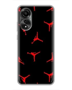 Чехол для OPPO A78 (4G) с картинкой «Jordan Red Pattern» Чехол для OPPO A78 (4G) с картинкой «Jordan Red Pattern»