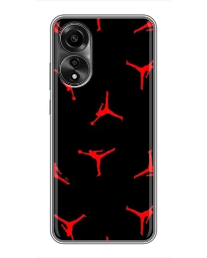 Чехол для OPPO A78 (4G) с картинкой «Jordan Red Pattern»
