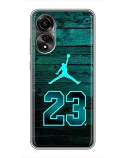 Чехол для OPPO A78 (4G) с картинкой «Jordan Cyan 23» Чехол для OPPO A78 (4G) с картинкой «Jordan Cyan 23»