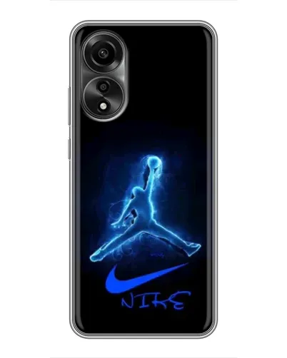 Чехол для OPPO A78 (4G) с картинкой «Jordan Neon Blue»