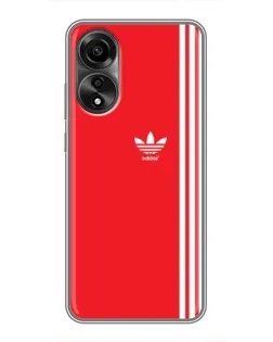 Чехол для OPPO A78 (4G) с картинкой «Красный минимализм Adidas» Чехол для OPPO A78 (4G) с картинкой «Красный минимализм Adidas»