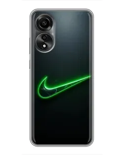 Чехол для OPPO A78 (4G) с картинкой «Неоновый контур Nike» Чехол для OPPO A78 (4G) с картинкой «Неоновый контур Nike»