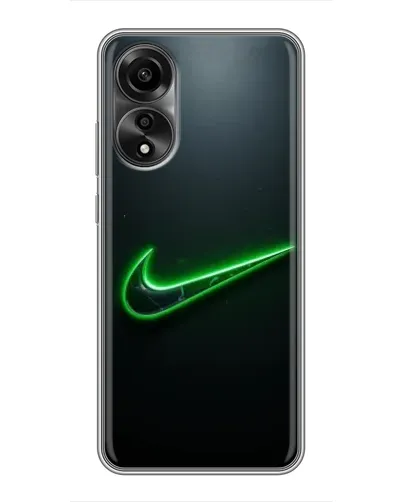 Чехол для OPPO A78 (4G) с картинкой «Неоновый контур Nike» Чехол для OPPO A78 (4G) с картинкой «Неоновый контур Nike»