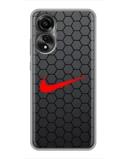 Чехол для OPPO A78 (4G) с картинкой «Nike — карбоновая сетка» Чехол для OPPO A78 (4G) с картинкой «Nike — карбоновая сетка»