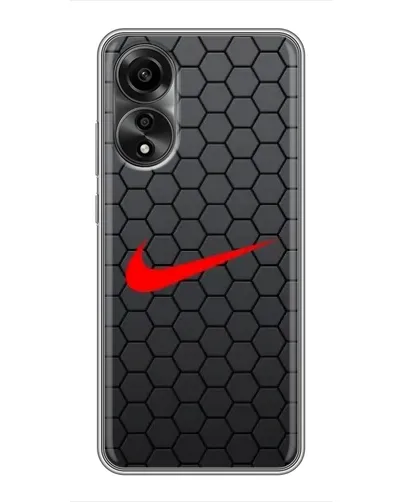 Чехол для OPPO A78 (4G) с картинкой «Nike — карбоновая сетка» Чехол для OPPO A78 (4G) с картинкой «Nike — карбоновая сетка»