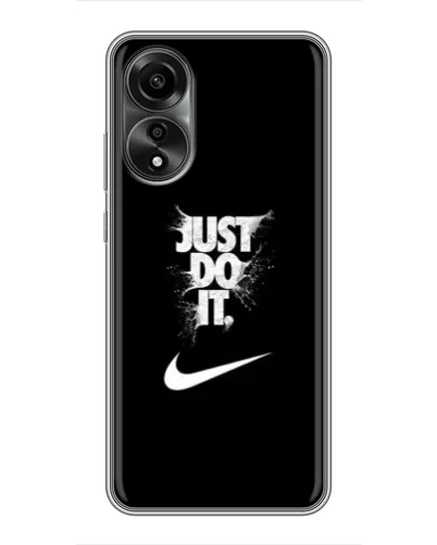 Чехол для OPPO A78 (4G) с картинкой «Текстовый принт Nike» Чехол для OPPO A78 (4G) с картинкой «Текстовый принт Nike»