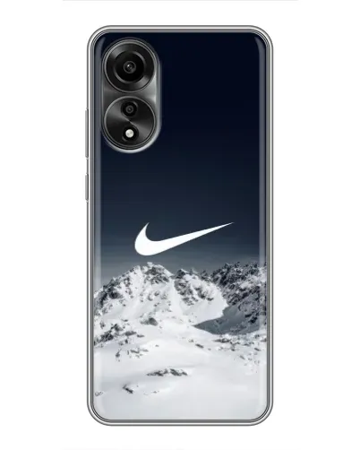 Чехол для OPPO A78 (4G) с картинкой «Nike — зимние горы» Чехол для OPPO A78 (4G) с картинкой «Nike — зимние горы»