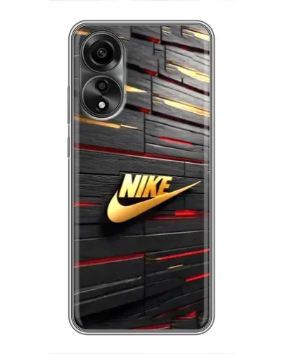 Чехол для OPPO A78 (4G) с картинкой «Золотой Nike на металле» Чехол для OPPO A78 (4G) с картинкой «Золотой Nike на металле»