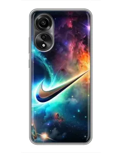 Чехол для OPPO A78 (4G) с картинкой «Космический Nike Swoosh» Чехол для OPPO A78 (4G) с картинкой «Космический Nike Swoosh»
