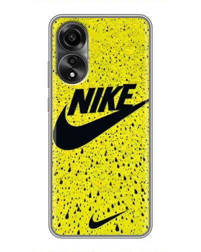 Чехол для OPPO A78 (4G) с картинкой «Желтый текстурный Nike» Чехол для OPPO A78 (4G) с картинкой «Желтый текстурный Nike»