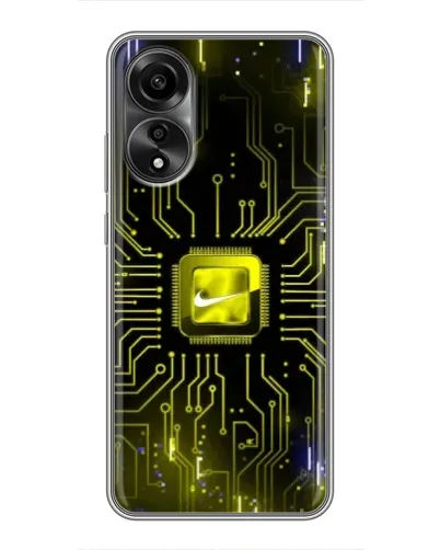 Чехол для OPPO A78 (4G) с картинкой «Nike — золотая искра» Чехол для OPPO A78 (4G) с картинкой «Nike — золотая искра»