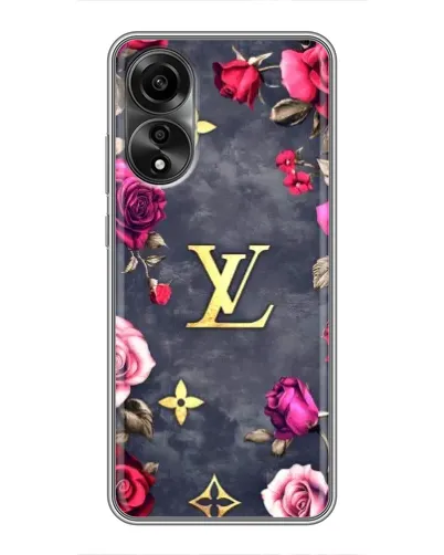 Чехол для OPPO A78 (4G) с картинкой «Цветочный Louis Vuitton»