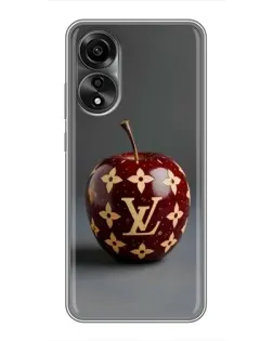 Чехол для OPPO A78 (4G) с картинкой «Красное яблоко LV»
