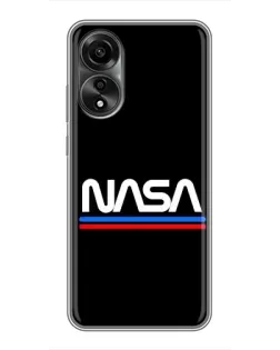 Чехол для OPPO A78 (4G) с картинкой «NASA — классика Red Blue» Чехол для OPPO A78 (4G) с картинкой «NASA — классика Red Blue»