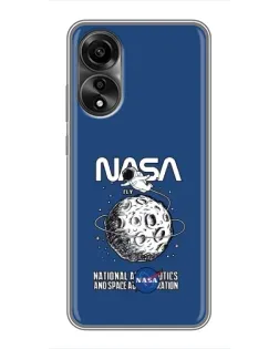 Чехол для OPPO A78 (4G) с картинкой «NASA — лунная миссия» Чехол для OPPO A78 (4G) с картинкой «NASA — лунная миссия»
