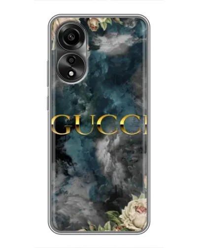 Чехол для OPPO A78 (4G) с картинкой «Абстрактные цветы Gucci»