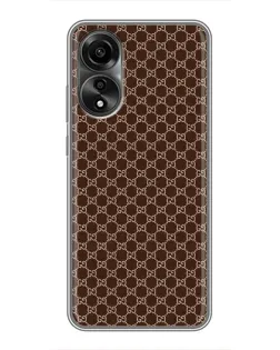 Чехол для OPPO A78 (4G) с картинкой «Gucci — шоколадная сетка»