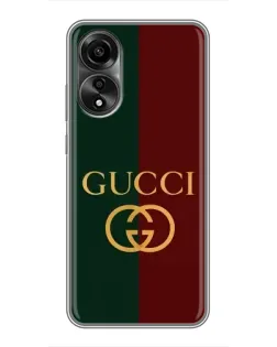 Чехол для OPPO A78 (4G) с картинкой «Gucci — темно-зеленый градиент»