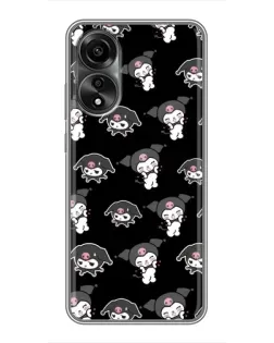 Чехол для OPPO A78 (4G) с картинкой «Черный паттерн Kuromi» Чехол для OPPO A78 (4G) с картинкой «Черный паттерн Kuromi»