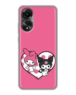 Чехол для OPPO A78 (4G) с картинкой «Kuromi и My Melody» Чехол для OPPO A78 (4G) с картинкой «Kuromi и My Melody»