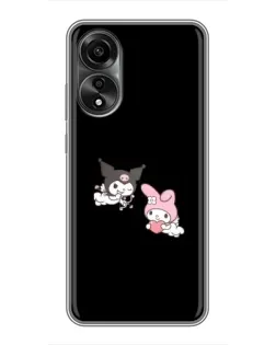 Чехол для OPPO A78 (4G) с картинкой «My Melody и Kuromi» Чехол для OPPO A78 (4G) с картинкой «My Melody и Kuromi»