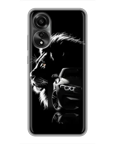 Чехол для OPPO A78 (4G) с картинкой «BMW и лев» Чехол для OPPO A78 (4G) с картинкой «BMW и лев»