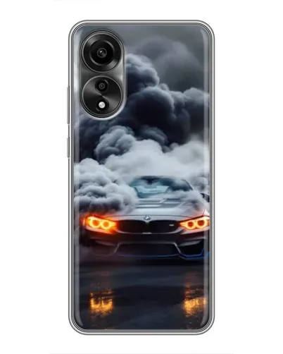 Чехол для OPPO A78 (4G) с картинкой «BMW в дыму» Чехол для OPPO A78 (4G) с картинкой «BMW в дыму»