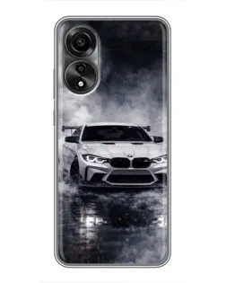 Чехол для OPPO A78 (4G) с картинкой «BMW сквозь туман» Чехол для OPPO A78 (4G) с картинкой «BMW сквозь туман»