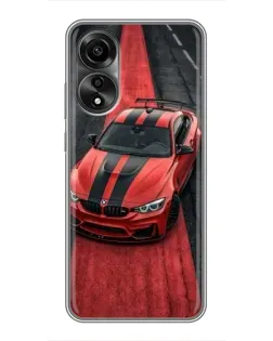 Чехол для OPPO A78 (4G) с картинкой «BMW на красной дорожке» Чехол для OPPO A78 (4G) с картинкой «BMW на красной дорожке»